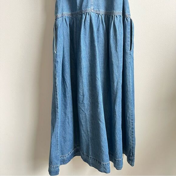 Universal thread Tie-Waist Midi A-Line Dress Indigo Plus size 16 NWT - Picture 9 of 9